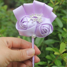 Load image into Gallery viewer, Wine Red Satin Rose Boutonniere