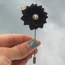 Load image into Gallery viewer, Satin Golden Leaf Boutonniere