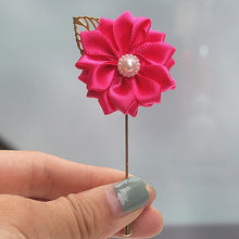 Load image into Gallery viewer, Satin Golden Leaf Boutonniere