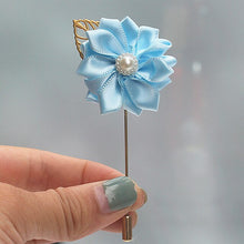 Load image into Gallery viewer, Satin Golden Leaf Boutonniere