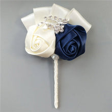Load image into Gallery viewer, Wine Red Satin Rose Boutonniere