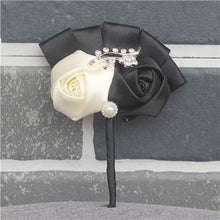 Load image into Gallery viewer, Wine Red Satin Rose Boutonniere