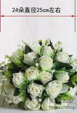Load image into Gallery viewer, White silk rose bride flower