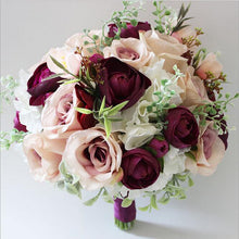 Load image into Gallery viewer, Purple rose bride flower