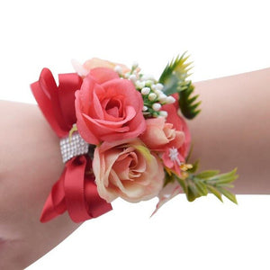 White Rose Bridesmaid Hand Accessory