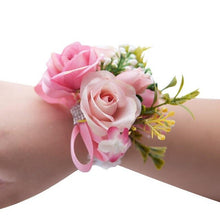 Load image into Gallery viewer, White Rose Bridesmaid Hand Accessory