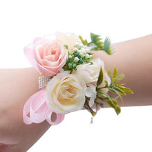 Load image into Gallery viewer, White Rose Bridesmaid Hand Accessory