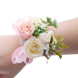 White Rose Bridesmaid Hand Accessory