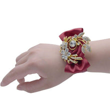 Load image into Gallery viewer, Satin Rose Bridesmaid Hand Accessory