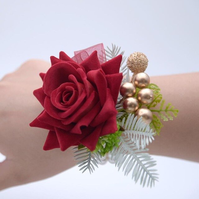 Pink Rose Bridesmaid Hand Accessory