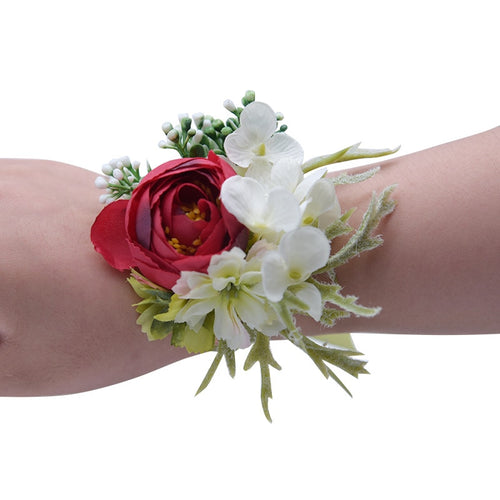 Red Rose Bridesmaid Hand Accessory