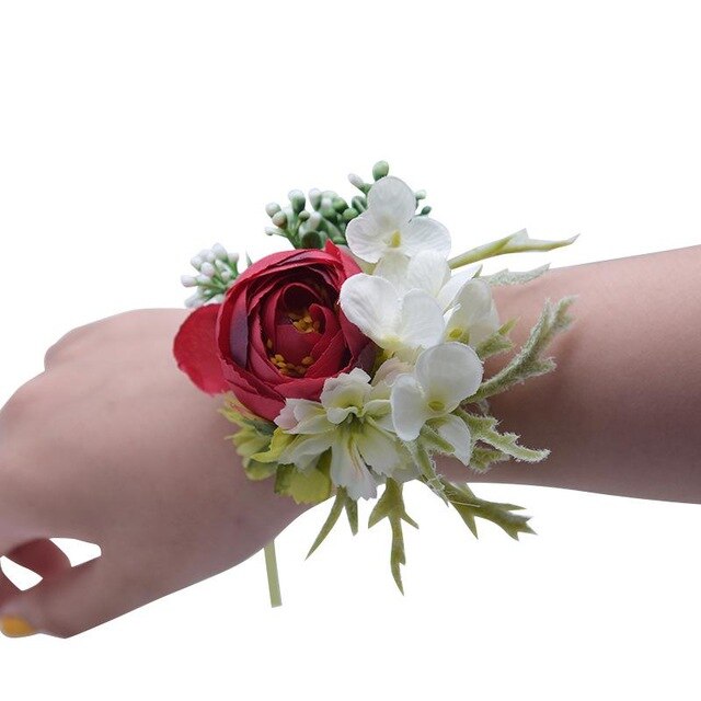 Red Rose Bridesmaid Hand Accessory