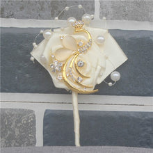 Load image into Gallery viewer, Golden Peacock Boutonniere