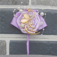 Load image into Gallery viewer, Golden Peacock Boutonniere