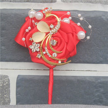 Load image into Gallery viewer, Golden Peacock Boutonniere