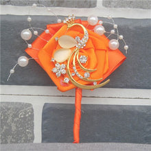 Load image into Gallery viewer, Golden Peacock Boutonniere