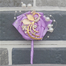 Load image into Gallery viewer, Golden Peacock Boutonniere