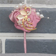 Load image into Gallery viewer, Golden Peacock Boutonniere