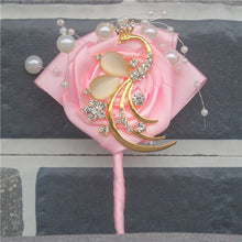 Load image into Gallery viewer, Golden Peacock Boutonniere
