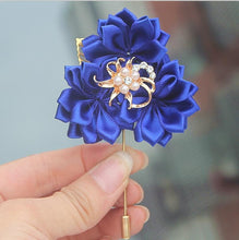 Load image into Gallery viewer, Royal Blue Satin Boutonniere