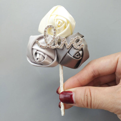 Love Words Brooch Boutonniere